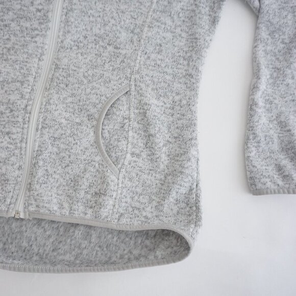 Acx Sport Gray Fine Knit Zip Up Runner Active Light Weight Sweater Large - Picture 6 of 9